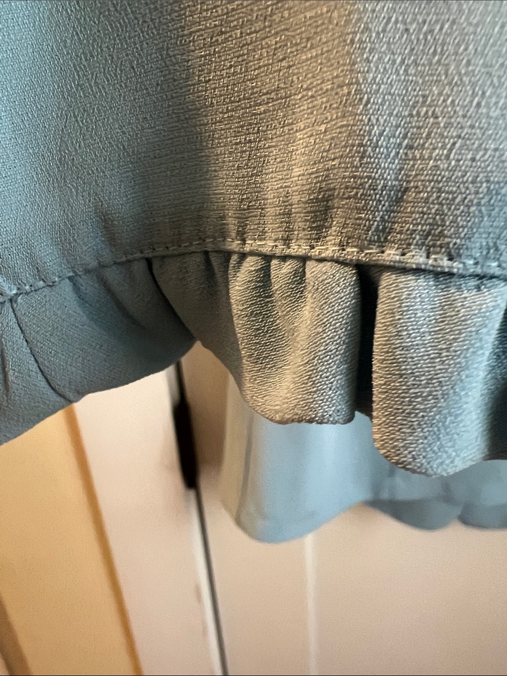 Pendleton Light Blue Ruffle Front Blouse - Picture 3 of 7